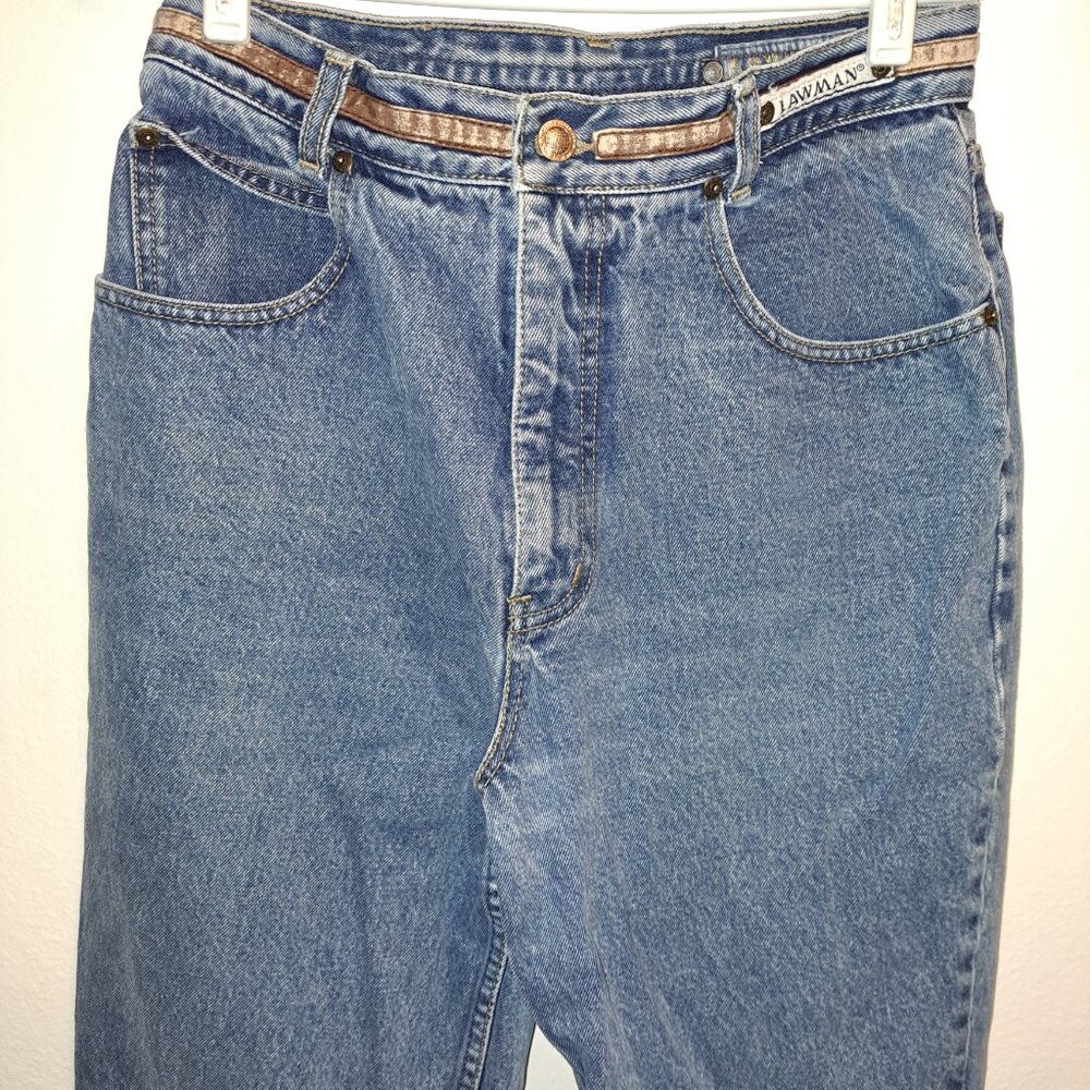 Vintage Lawman World Class High Rise Denim Jeans, 80's size 11 - Picture 6 of 10